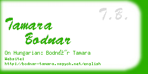 tamara bodnar business card